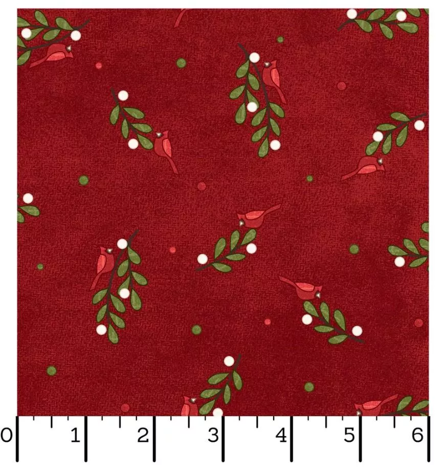 Snowtop Mountain - Flannel - Maywood Studio - Bunches Red - MASF11164-R