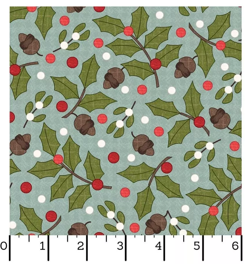 Snowtop Mountain - Flannel - Maywood Studio - Greenery Aqua - MASF11163-Q