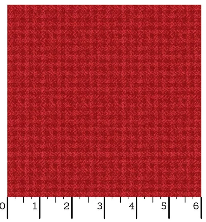 Snowtop Mountain - Flannel - Maywood Studio - Texture Red - MASF1098-R2