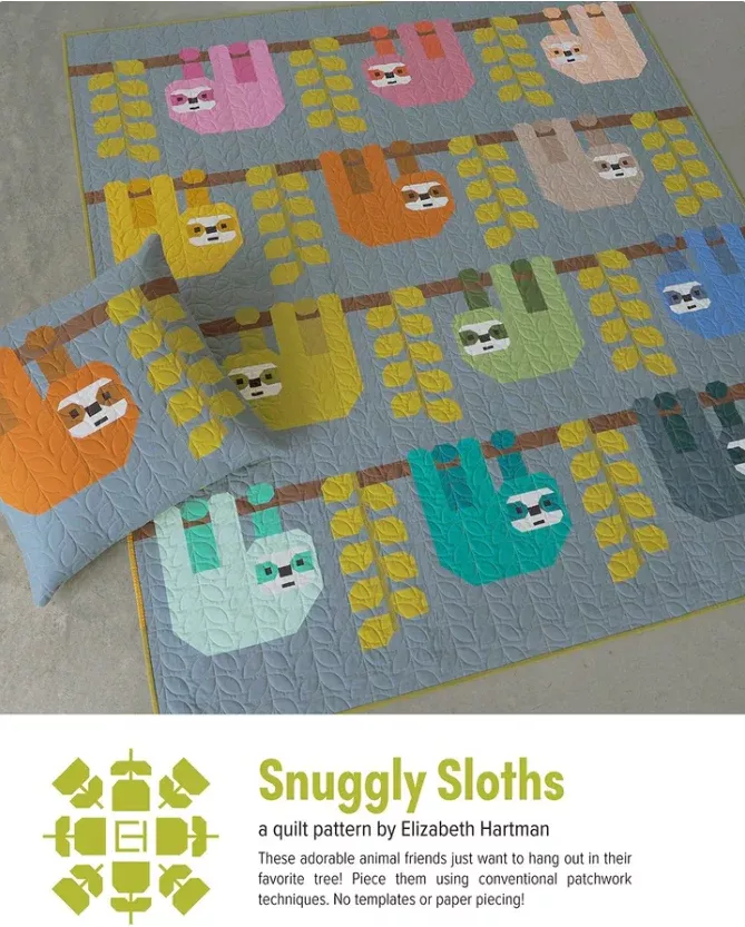 Snuggly Sloths - A Quilt Pattern by Elizabeth Hartman