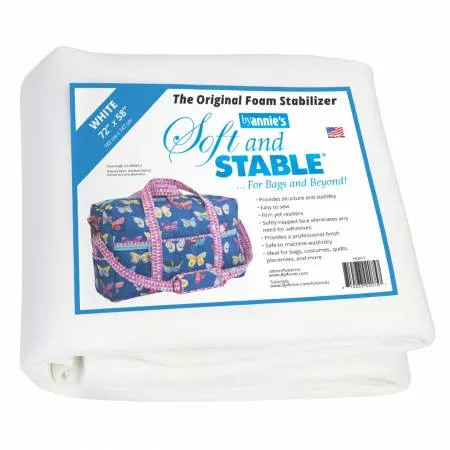 Soft and Stable : White 100% Polyester Stabilizer 72in x 58in - #PBASS2072 - Patters By Annie