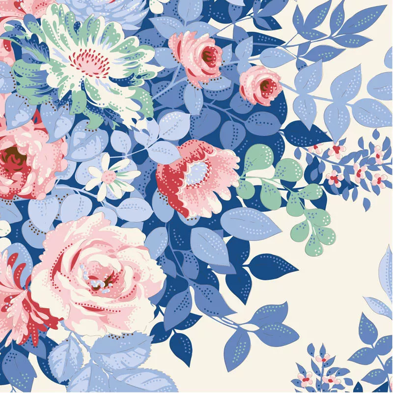 Something Blue : Whimsyflower Cream - #TIL100665 - Tilda