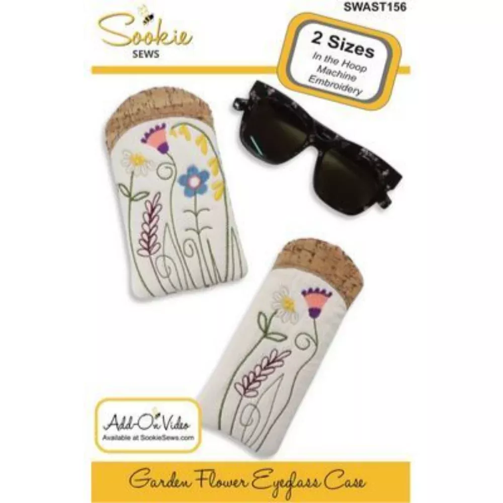 Sookie Sews - Garden Flower Eyeglass Case | Machine Embroidery