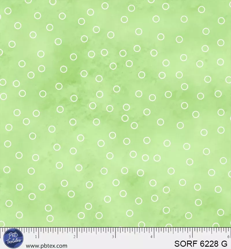 Sorbet Flannel - Circles Green