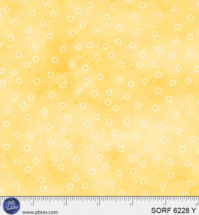 Sorbet Flannel - Circles Yellow