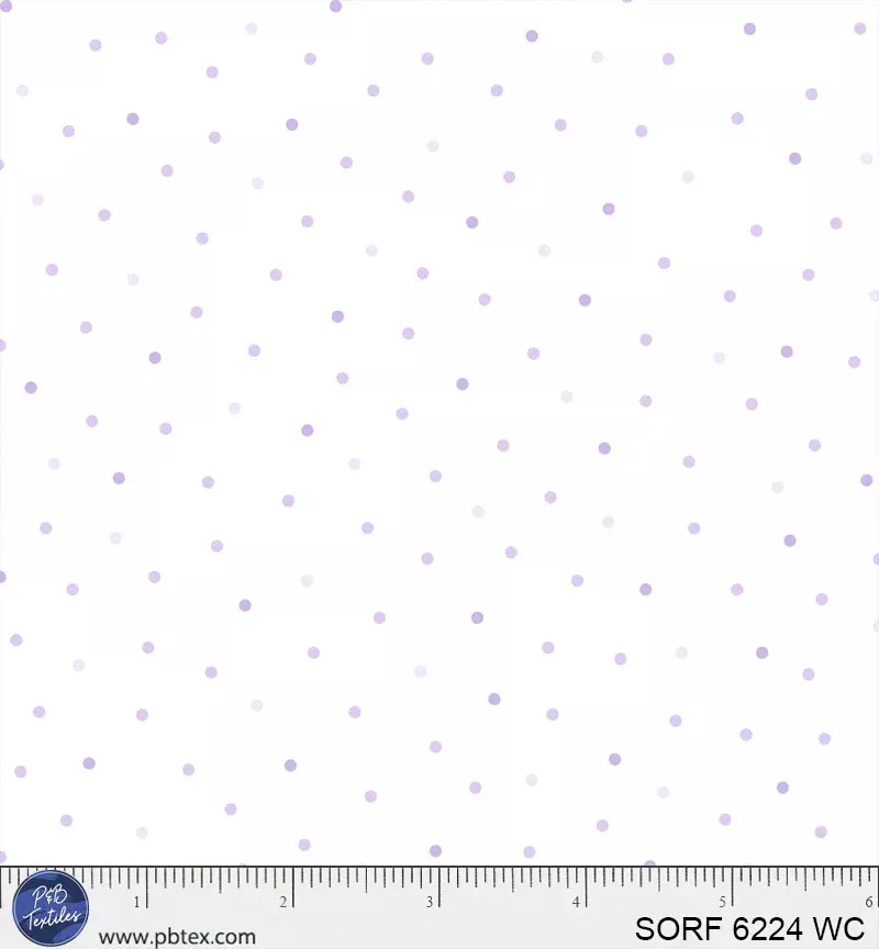Sorbet Flannel - Pin Dots White Purple