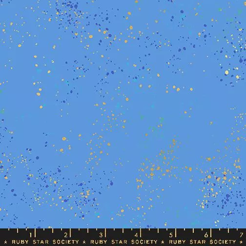 Speckled : Paint Splatter Metallic Lindley Blue - #RS5027-127M - Rashida Coleman Hale
