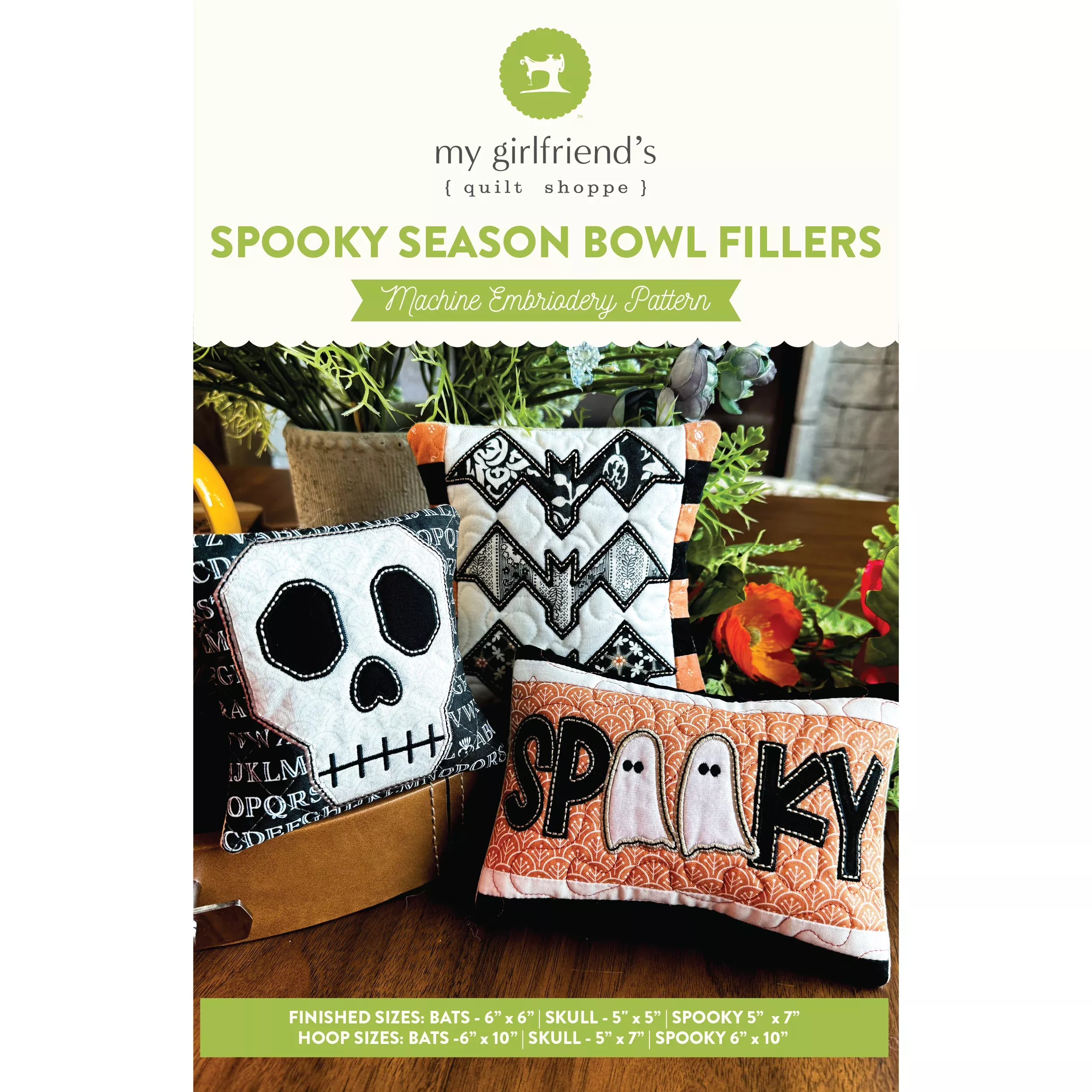 Spooky Season Bowl Fillers (Downloadable Sewing and Machine Embroidery Pattern)