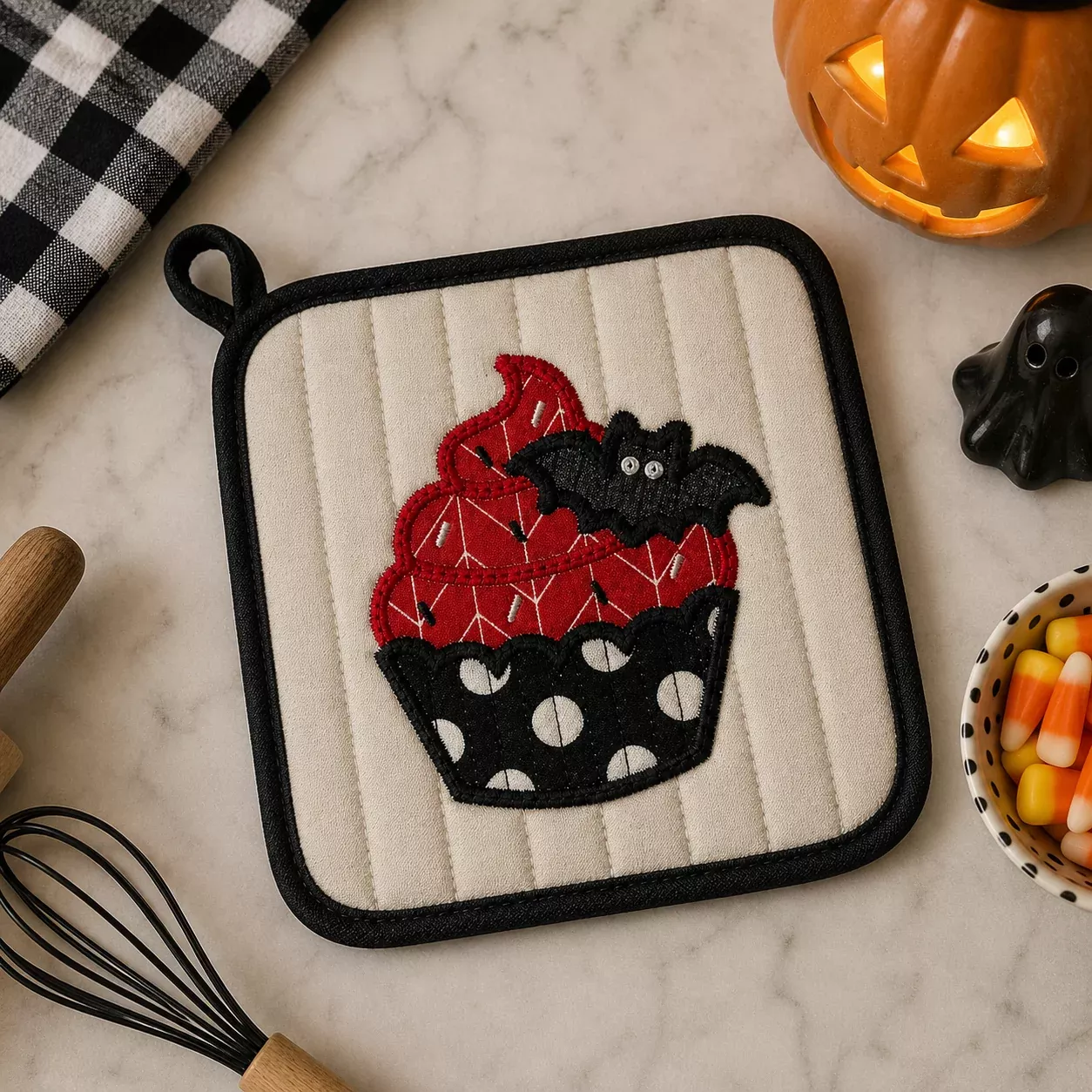 Spooky Sweets: Bat (Downloadable Machine Embroidery Design)