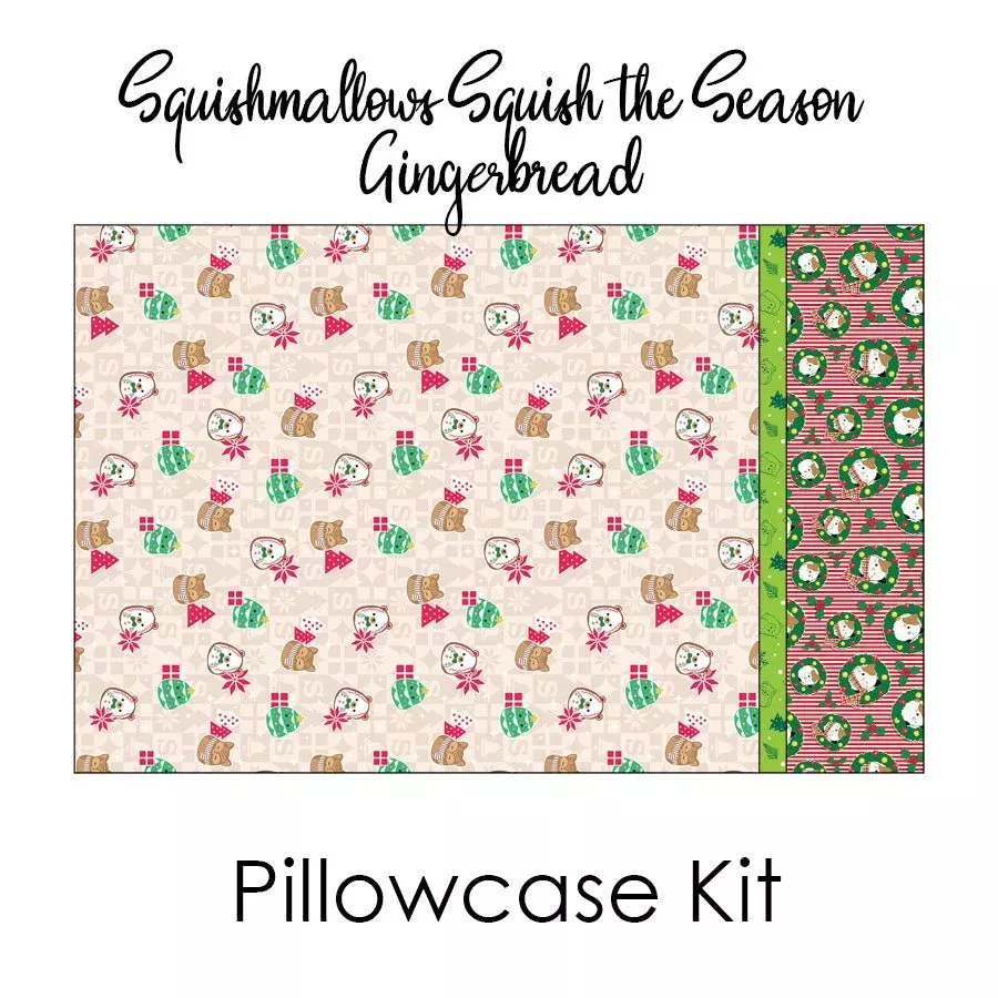 Squishmallows Squish the Season Gingerbread Pillowcase Kit from Northcott