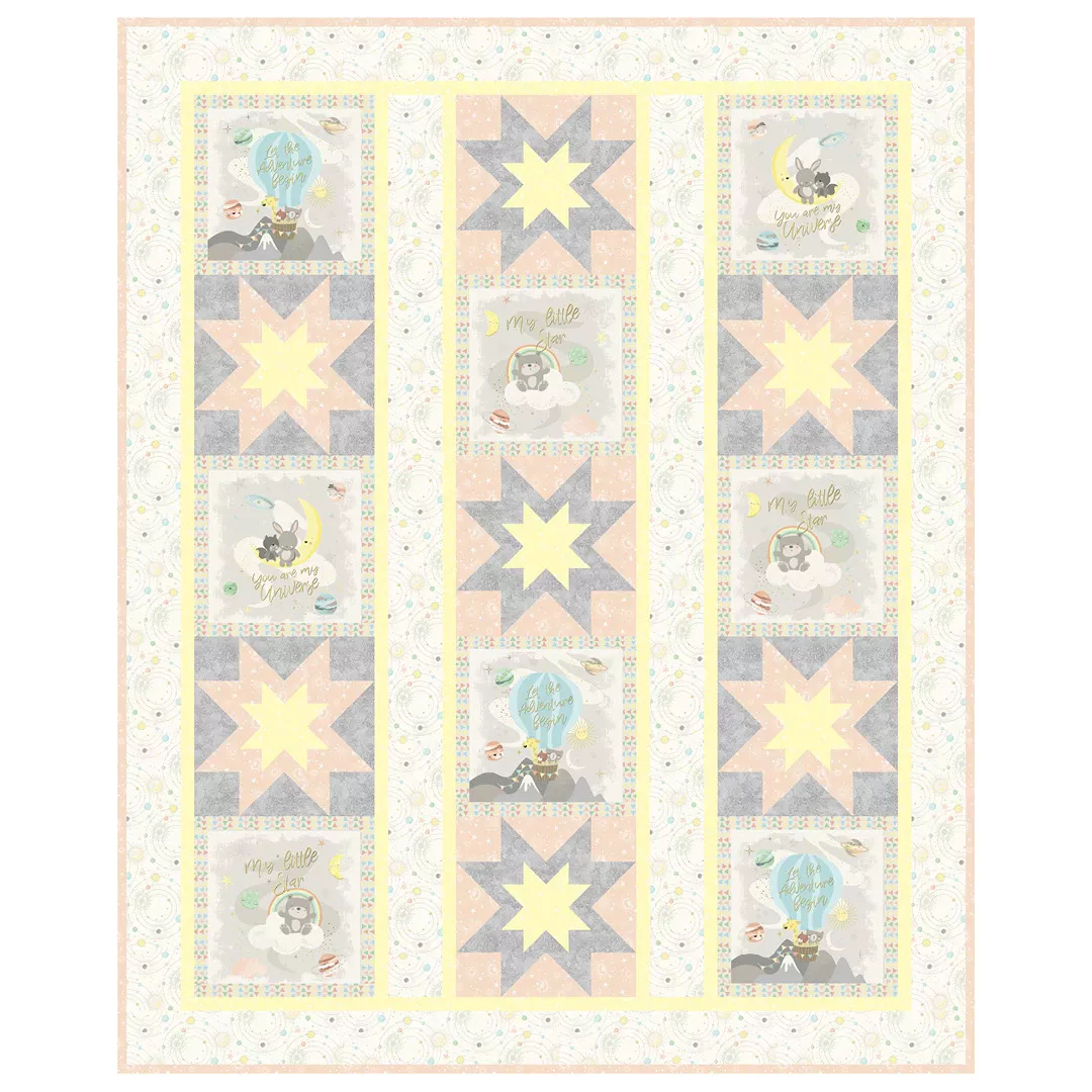 Star Bright Box Panel Quilt Kit 47x58