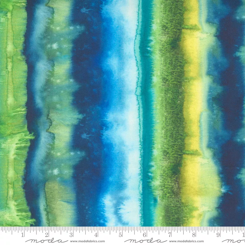 Starflower Christmas Green Stripe