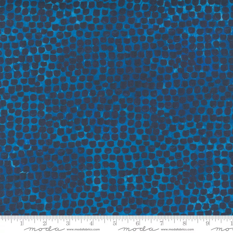 Starflower Christmas Navy Dots