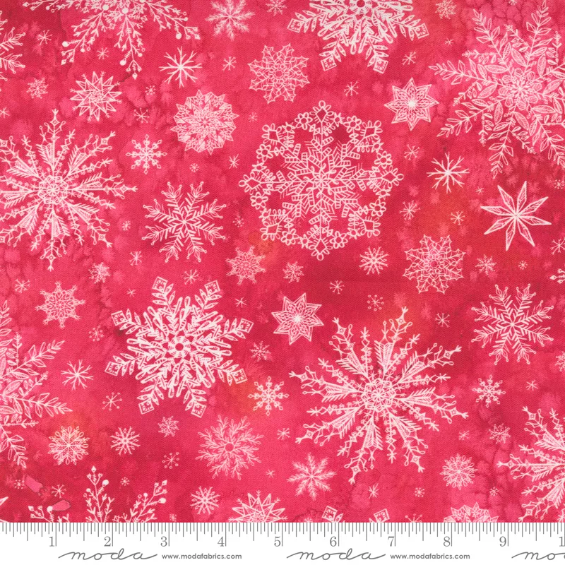 Starflower Christmas Red Snowflake