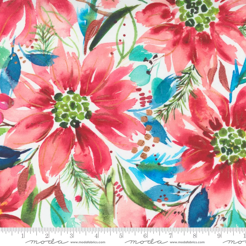 Starflower Christmas White Large Floral