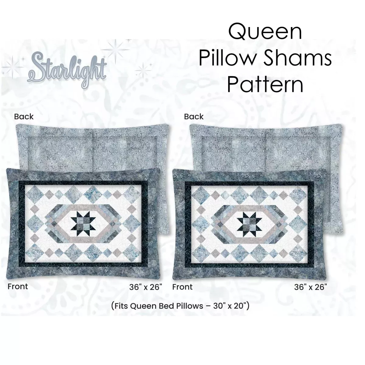 Starlight Queen Pillow Shams Pattern from Wilmington PDF Download