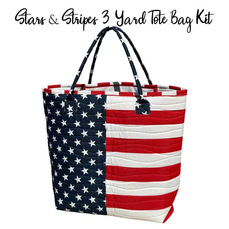 Stars & Stripes 3 Yard Tote Bag Kit from BEHGDesigns **FLAWED**