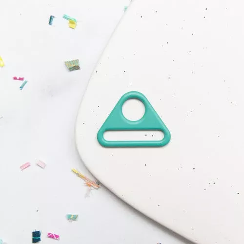 Stitch Supply - Triangle Rings set of 2 | 1.5" Turquoise
