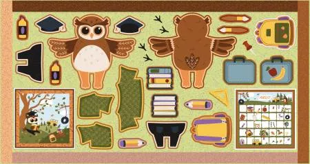 Story Animals Through the Year 36" x 57" Doll Panel - August - #PD19007R-AUG