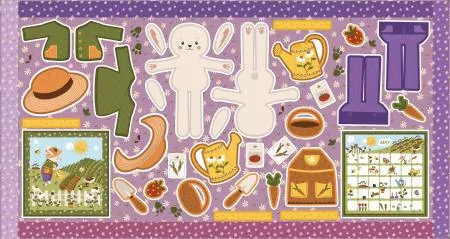 Story Animals Through the Year 36" x 57" Doll Panel - May - #PD19004R-MAY
