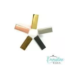Strap End Caps - Rectangle - 4pk - Gold - Emmaline Bags