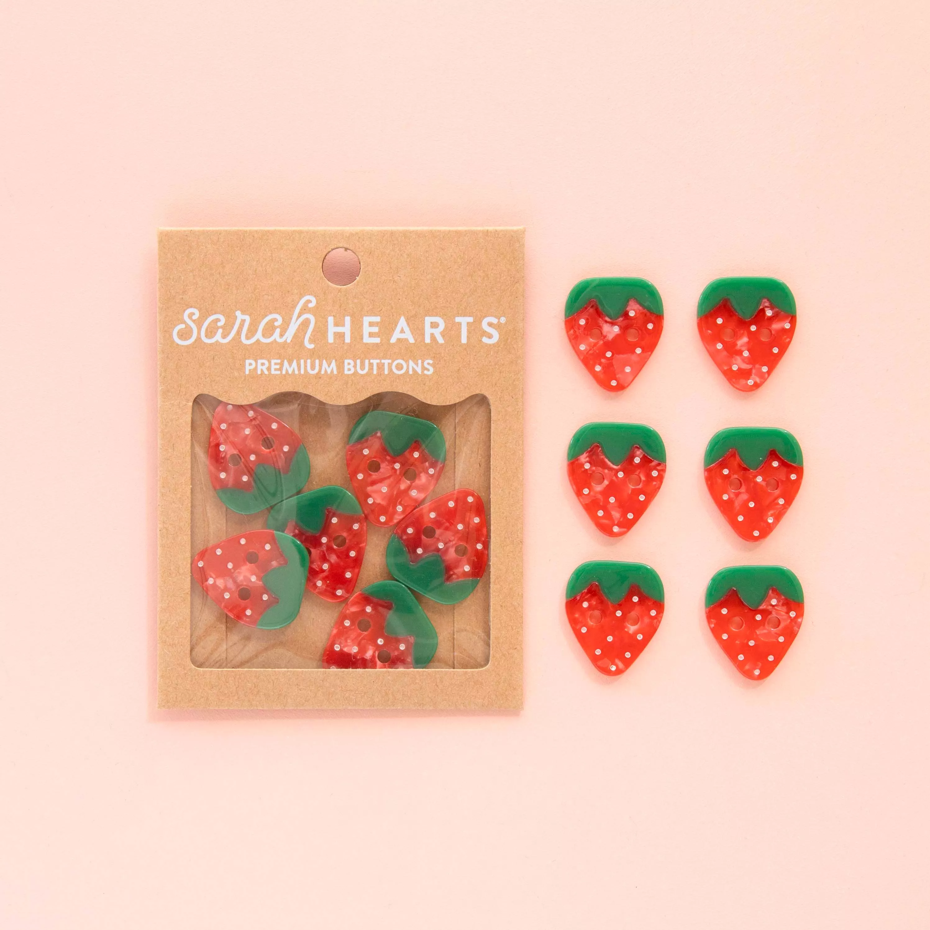Strawberry Large 1" Buttons