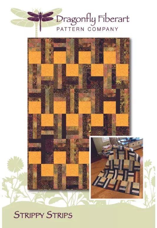 Strippy Strips Quilt Pattern by Dragonfly Fiberart Pattern Company