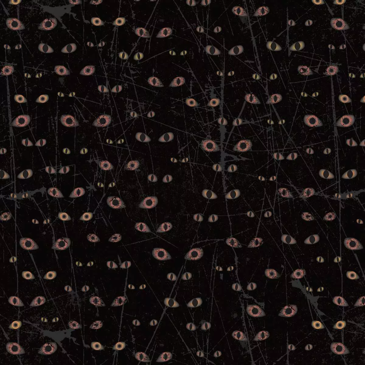 Studio E 42" Cotton Scary Spice Cat Eyes by: Funny Girl 8823-98 Charcoal