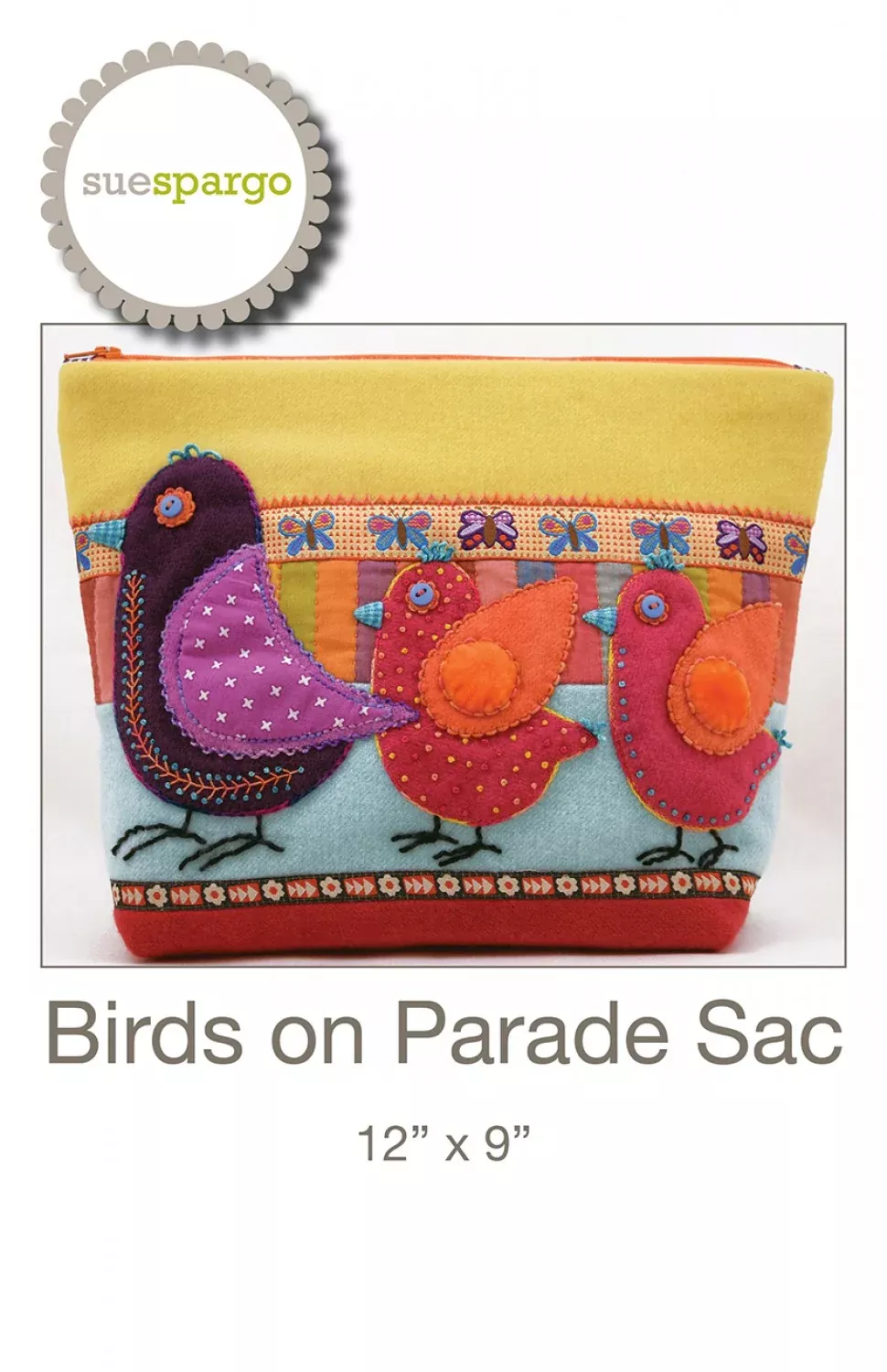Sue Spargo Birds On Parade Sac Pattern