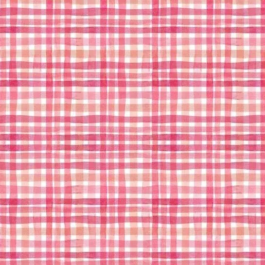 Summer Garden Plaid Dark Coral