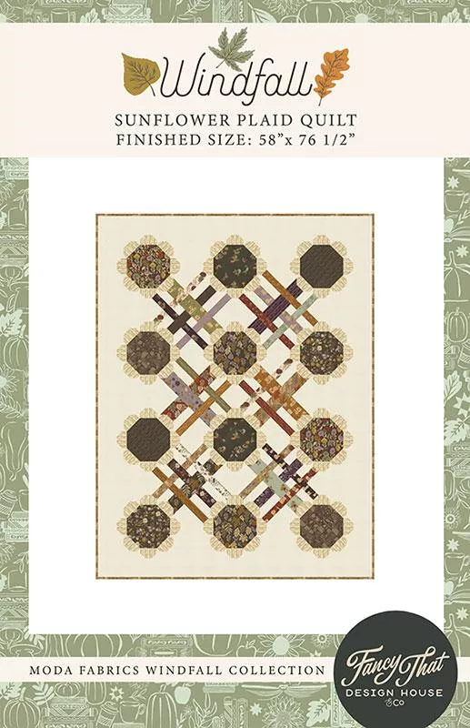 Sunflower Plaid : Quilt Pattern Featuring Windfall - #FTD 248 - Fancy That Design#1