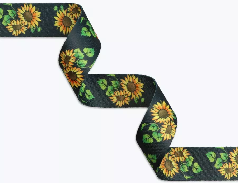 Sunflower Webbing - 1 1/2" Wide x 3 Yards by Sallie Tomato