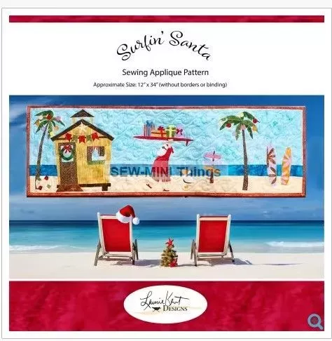 SURFIN” SANTA FROM LAURE KENT DESIGNS