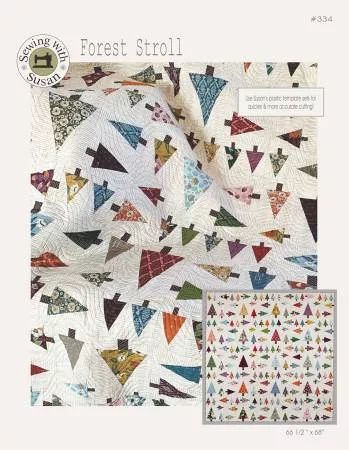 Suzn Quilts Finishes 66.5" x 68" Forest Stroll SUZ334 Pattern
