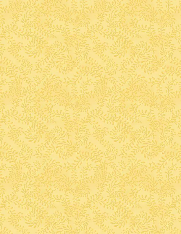 Swirling Leaves by Wilmington -Lemon 27650-555