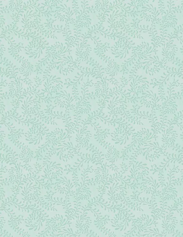 Swirling Leaves by Wilmington -Teal 27650-770
