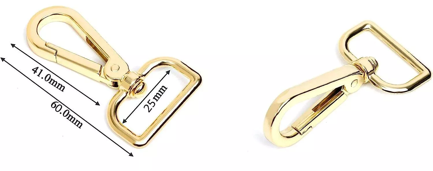 Swivel Clasp Hooks 1" (2pc) - Gold