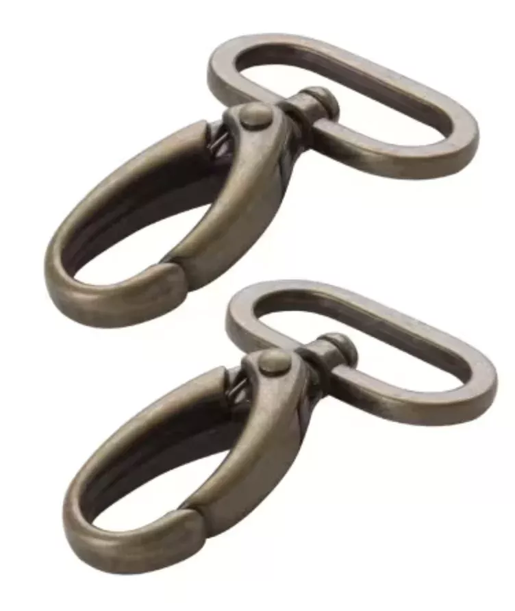 Swivel Hook 1 1/2 Antique Brass Set of Two