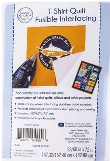 T-Shirt Quilt Fusible Interfacing by June Tailor