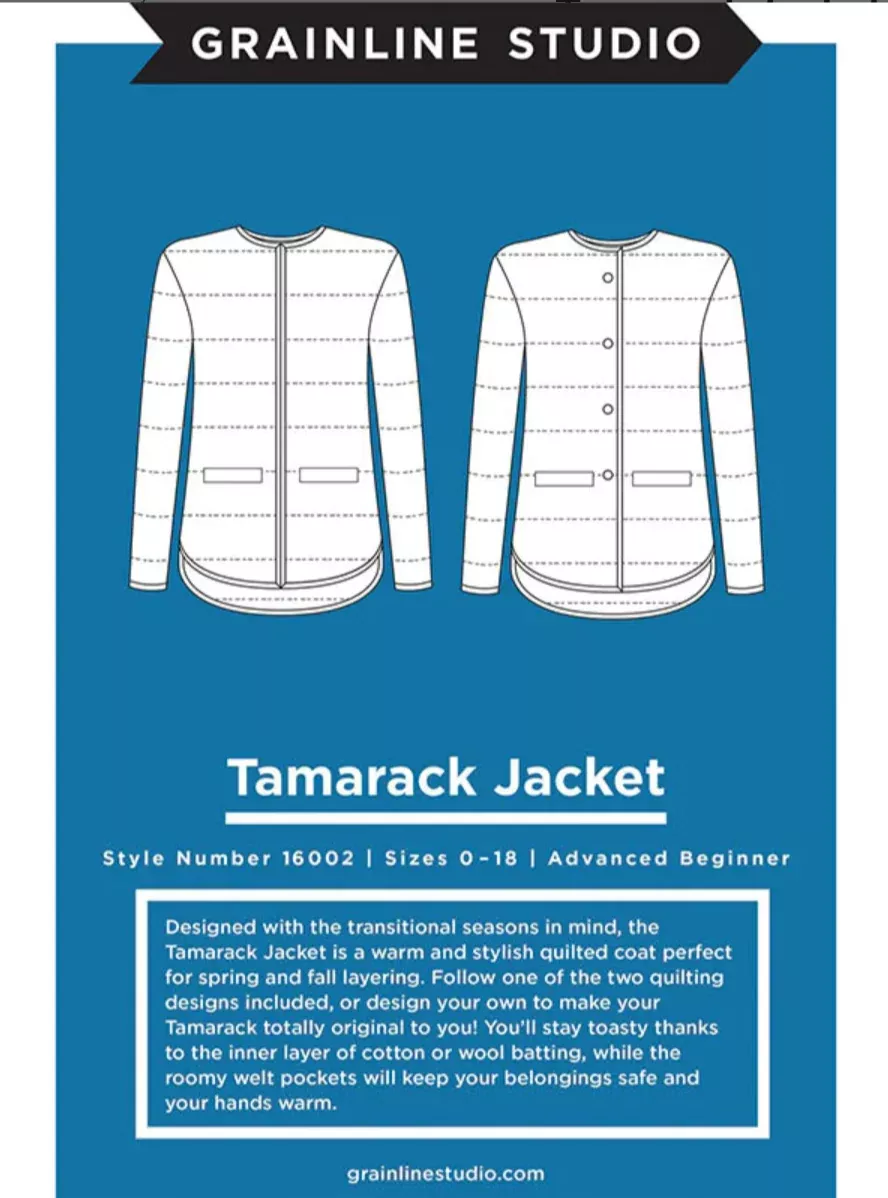 Tamarack Jacket Pattern Sizes 0-18 by Grainline Studio