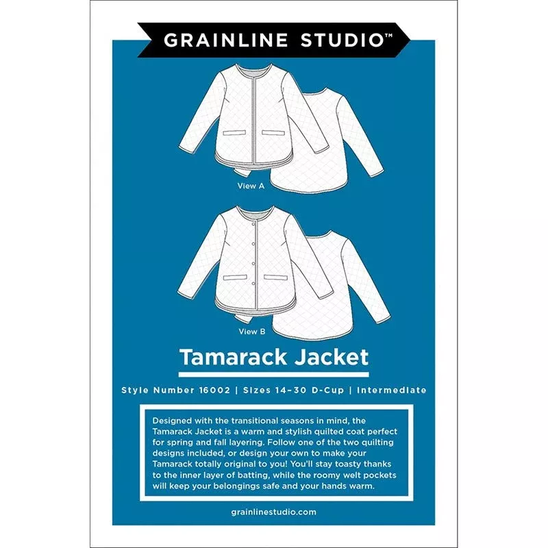 Tamarack Jacket Pattern Sizes 14-32 from Grainline Studio