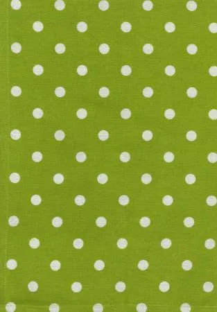 Tea towel lime green dot