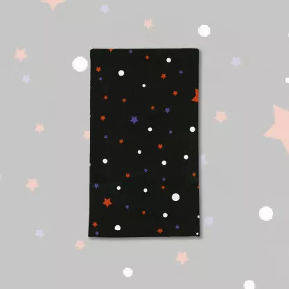 Tea Towel- Stars and Dots on Black