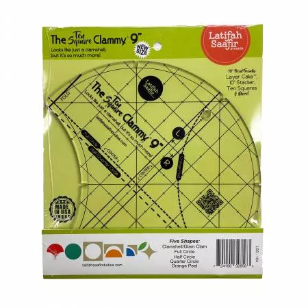Ten Square Clammy 9in Ruler