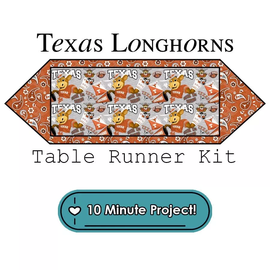 Texas Longhorns 10 Minute Table Runner Kit Sykel