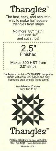 Thangles -2.5" Finished