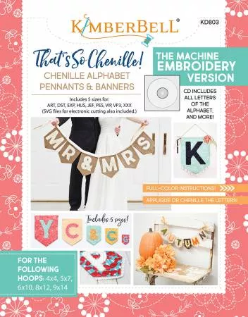 That's So Chenille! Alphabet Pennants & Banners - Machine Embroidery - Kimberbell