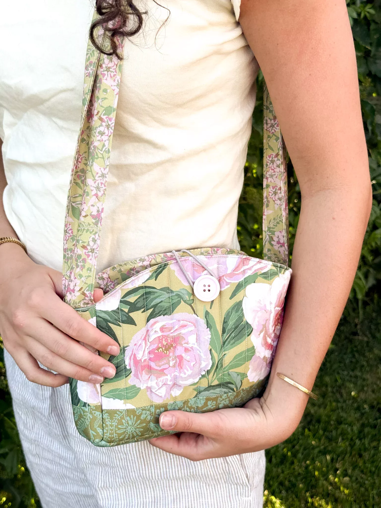 Tie it with a Bow Bag Fabric Kit- Pink Floral