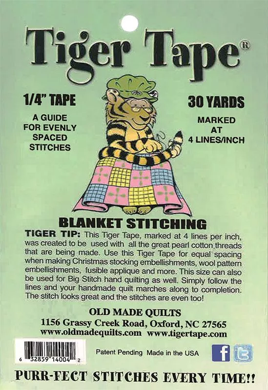 Tiger Tape TT4 Blanket Stitch 1/4" Wide Tape