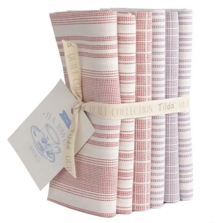 Tilda Woven Tea Towel FQB Red